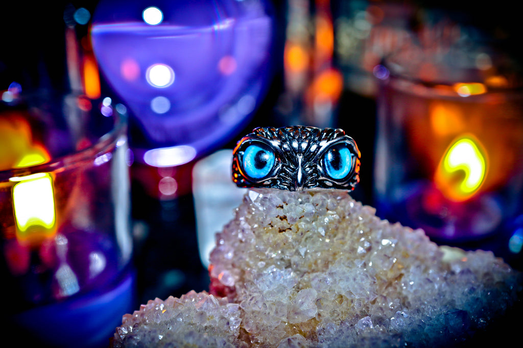 BOHEMIAN OWL Totem Djinn Ancient Illuminati Occult Secret Society Ring