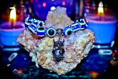 EVIL EYE Talisman Bracelet! REMOVE CURSES & HEXES Hoodoo Witch Doctor Haunted Owl Totem Spell of Wisdom, Boost IQ & Intellect! Repel Negative Energy!