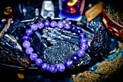 THIRD EYE Psychic Ability Witchcraft Amethyst Spellcast Bracelet! Increase Intuition, Psychic Powers, Magical Abilities, Fortune Telling, Wisdom & Fortune!