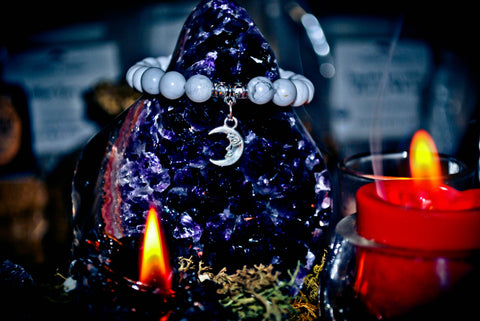 SAMHAIN Moon Magick Bracelet of the Ancients! Power & Prophecy! Metaphysical Pagan Talisman Witch Spell! Wealth & Psychic Third Eye Power! Conjure Raw Energy!