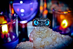 BOHEMIAN OWL Totem Djinn Ancient Illuminati Occult Secret Society Ring