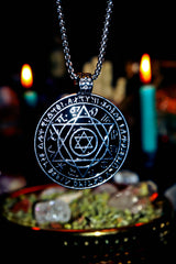 GNOSTIC SHIELD Circle of Protection Banish Black Magick, Dark Forces, Bind Witches & Warlocks, Protection From All Harm, Repel Curses & Negative Energy Djinn Amulet!