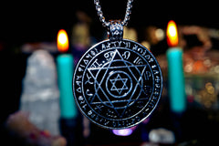 GNOSTIC SHIELD Circle of Protection Banish Black Magick, Dark Forces, Bind Witches & Warlocks, Protection From All Harm, Repel Curses & Negative Energy Djinn Amulet!