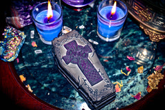 Haunted Vampire Djinn Charging Box Handmade Gypsy Witch Vessel, Bury Your Old Self, Transformation, Banish Evil & Dark Forces! Repel Curses & Hexes! Attract Wealth & Power!