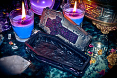 Haunted Vampire Djinn Charging Box Handmade Gypsy Witch Vessel, Bury Your Old Self, Transformation, Banish Evil & Dark Forces! Repel Curses & Hexes! Attract Wealth & Power!