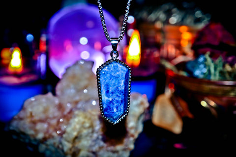 BOOST IQ! Read Minds, Increase Mental Power & Prophecy, Metaphysical Pagan Occult Spell! Ability To Read Minds Spell Amulet! ~ Sacred Sodalite Gemstone!