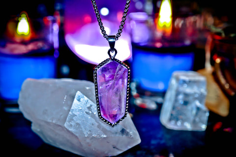 PSYCHIC ABILITY! Ultimate Magick Open Your 3rd Eye Clairvoyance ESP Magic Haunted Gypsy Witch TOP RATED Paranormal Alchemy Spell Amulet! ~ Powerful Amethyst Crystal!