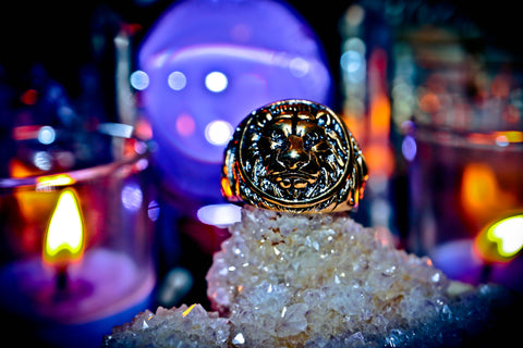 LION'S GATE Cosmic Portal Alchemy Manifestation Spell Ring for Strength, Wealth, Courage, Power & Success!