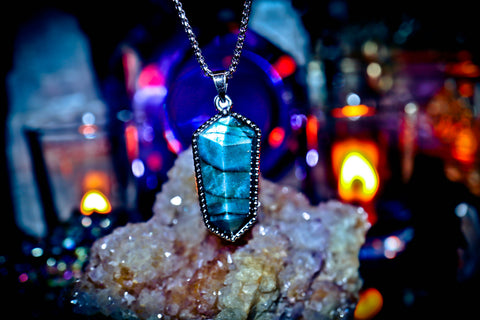 MEGA MONEY Wealth Attraction Haunted Amulet of Ultimate Wealth! Gain Wisdom, Wishes, Material Blessings & Financial Protection! Labradorite Gemstone Amulet!
