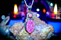 Pink pendant spell magick amulet
