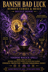 Banish Bad Luck REMOVE CURSES & HEXES Occult Talisman Ring! Voodoo Magick Spell! Repel the Evil Eye! Reverse Negative Energy & Block Bad Karma!