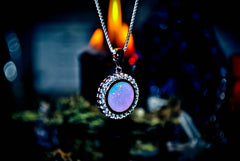 ¡Amuleto de los Ancestros de Magia Lunar Embrujada de SAMHAIN! ¡Poder y Profecía! ¡Collar Pagano Metafísico! * ¡Riqueza y Poder Psíquico del Tercer Ojo! * ¡925! ¡Conjura Energía Pura! X10