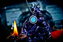 ¡Amuleto de los Ancestros de Magia Lunar Embrujada de SAMHAIN! ¡Poder y Profecía! ¡Collar Pagano Metafísico! * ¡Riqueza y Poder Psíquico del Tercer Ojo! * ¡925! ¡Conjura Energía Pura! X10