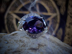 Haunted Alchemy Druid Sorceress Djinnya Genie Ring of Psychic Power, Intuition + Extreme Magic Ability! BOLD energy! Telepathy! .925! ~ White Magick LUCK * $