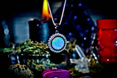 ¡Amuleto de los Ancestros de Magia Lunar Embrujada de SAMHAIN! ¡Poder y Profecía! ¡Collar Pagano Metafísico! * ¡Riqueza y Poder Psíquico del Tercer Ojo! * ¡925! ¡Conjura Energía Pura! X10